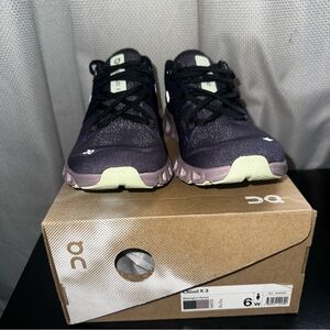 ON Cloud X 3 Midnight|Heron, Size 6